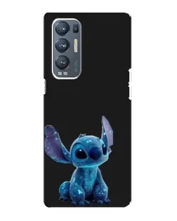 Чехол для OPPO Reno5 Pro Plus (5G) с картинкой «Стич на черном»