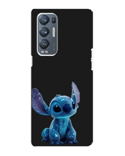 Чехол для OPPO Reno5 Pro Plus (5G) с картинкой «Стич на черном»