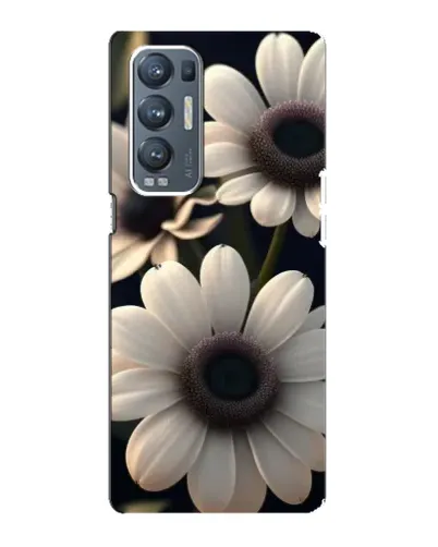 Чехол для OPPO Reno5 Pro Plus (5G) с картинкой «Белые маргаритки макро»