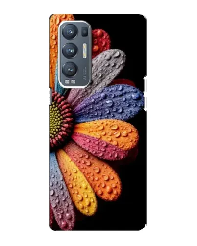 Чехол для OPPO Reno5 Pro Plus (5G) с картинкой «Радужный цветок»