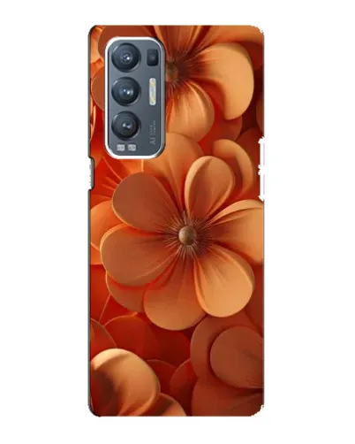 Чехол для OPPO Reno5 Pro Plus (5G) с картинкой «Оранжевый макро цветок»