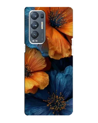 Чехол для OPPO Reno5 Pro Plus (5G) с картинкой «Яркая сине-оранжевая флора» Чехол для OPPO Reno5 Pro Plus (5G) с картинкой «Яркая сине-оранжевая флора»