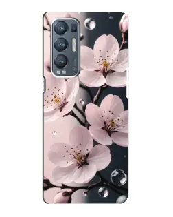 Чехол для OPPO Reno5 Pro Plus (5G) с картинкой «Нежная сакура и капли»