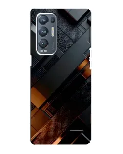 Чохол для OPPO Reno5 Pro Plus (5G) з картинкою «Чорні геометричні блоки»