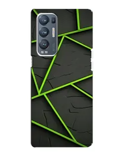 Чохол для OPPO Reno5 Pro Plus (5G) з картинкою «Зелені геометричні лінії»