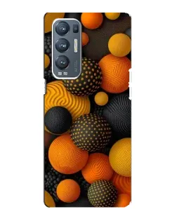 Чохол для OPPO Reno5 Pro Plus (5G) з картинкою «Об'ємні помаранчеві сфери»