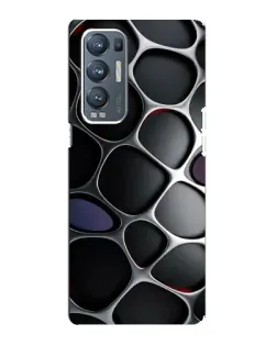 Чохол для OPPO Reno5 Pro Plus (5G) з картинкою «Об'ємна темна решітка»