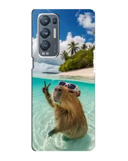 Чехол для OPPO Reno5 Pro Plus (5G) с картинкой «Капибара на море»