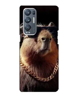 Чехол для OPPO Reno5 Pro Plus (5G) с картинкой «Капибара золотая цепь»