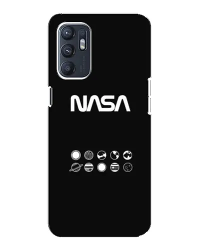 Чехол для OPPO Reno6 4G с картинкой «NASA — технический принт»