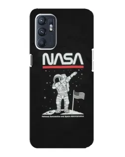 Чехол для OPPO Reno6 4G с картинкой «NASA — шагаем по Луне» Чехол для OPPO Reno6 4G с картинкой «NASA — шагаем по Луне»