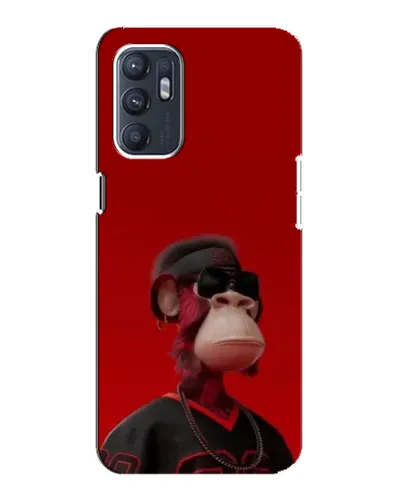Чехол для OPPO Reno6 4G с картинкой «Bored Ape в красном» Чехол для OPPO Reno6 4G с картинкой «Bored Ape в красном»