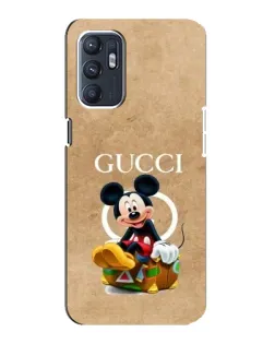 Чехол для OPPO Reno6 4G с картинкой «Микки Маус Gucci — крафт» Чехол для OPPO Reno6 4G с картинкой «Микки Маус Gucci — крафт»
