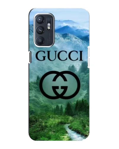 Чехол для OPPO Reno6 4G с картинкой «Gucci — горный пейзаж»