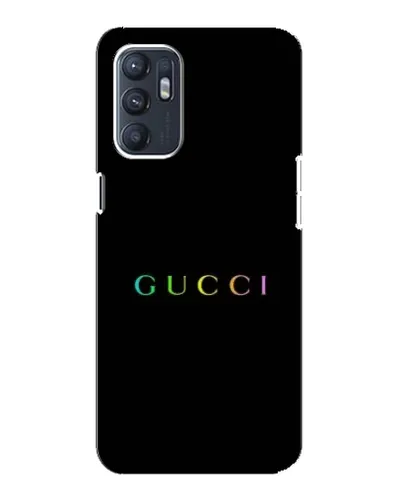 Чехол для OPPO Reno6 4G с картинкой «Gucci — неоновый минимализм» Чехол для OPPO Reno6 4G с картинкой «Gucci — неоновый минимализм»