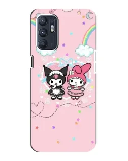Чехол для OPPO Reno6 4G с картинкой «My Melody и Kuromi»