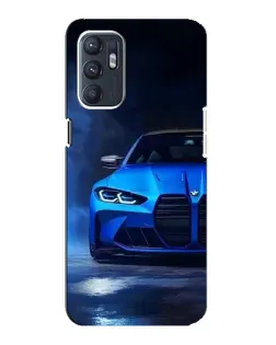 Чехол для OPPO Reno6 4G с картинкой «Голубая BMW M4»