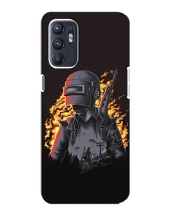 Чехол для OPPO Reno6 4G с картинкой «PUBG — огненный силуэт» Чехол для OPPO Reno6 4G с картинкой «PUBG — огненный силуэт»