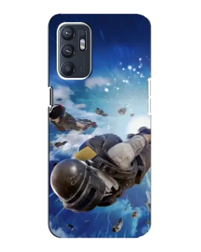 Чехол для OPPO Reno6 4G с картинкой «Десант PUBG — прыжок»