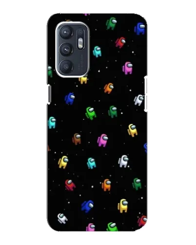 Чехол для OPPO Reno6 4G с картинкой «Экипаж Among Us»