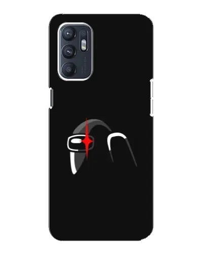 Чехол для OPPO Reno6 4G с картинкой «Among Us шлем»