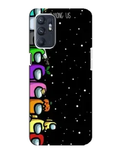 Чехол для OPPO Reno6 4G с картинкой «Команда Among Us»