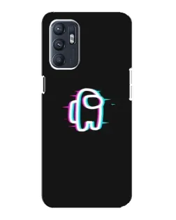 Чехол для OPPO Reno6 4G с картинкой «Among Us неон»