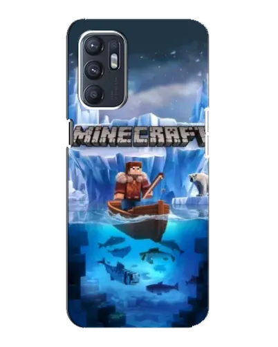Чехол для OPPO Reno6 4G с картинкой «Minecraft ледяной мир» Чехол для OPPO Reno6 4G с картинкой «Minecraft ледяной мир»