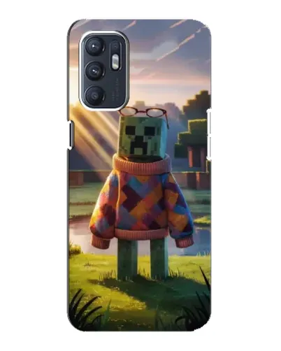 Чехол для OPPO Reno6 4G с картинкой «Крипер в свитере» Чехол для OPPO Reno6 4G с картинкой «Крипер в свитере»