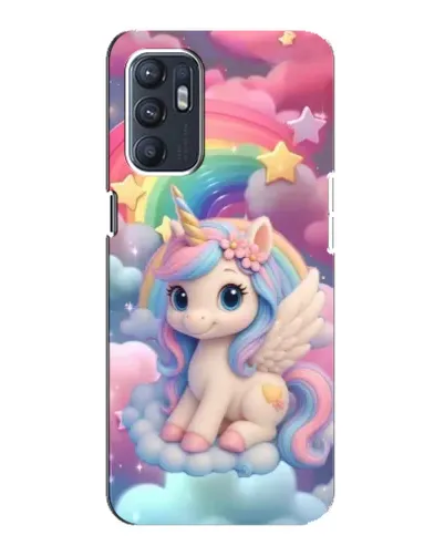 Чехол для OPPO Reno6 4G с картинкой «Маленький единорог»