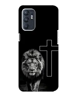 Чехол для OPPO Reno6 4G с картинкой «Лев и Крест»