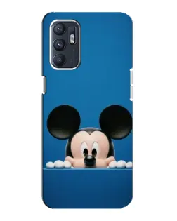 Чехол для OPPO Reno6 4G с картинкой «Микки выглядывает»