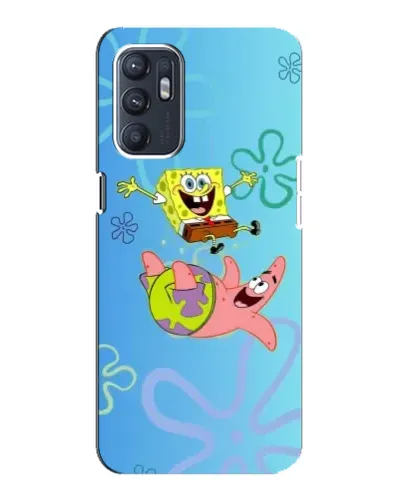 Чехол для OPPO Reno6 4G с картинкой «Спанч Боб и Патрик»
