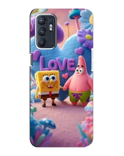 Чехол для OPPO Reno6 4G с картинкой «Губка Боб Патрик»