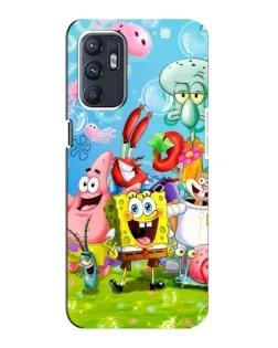 Чехол для OPPO Reno6 4G с картинкой «Губка Боб и друзья»