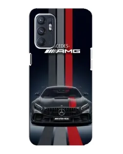 Чехол для OPPO Reno6 4G с картинкой «Mercedes — белый карбон»
