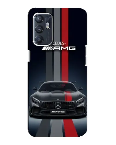 Чехол для OPPO Reno6 4G с картинкой «Mercedes — белый карбон»