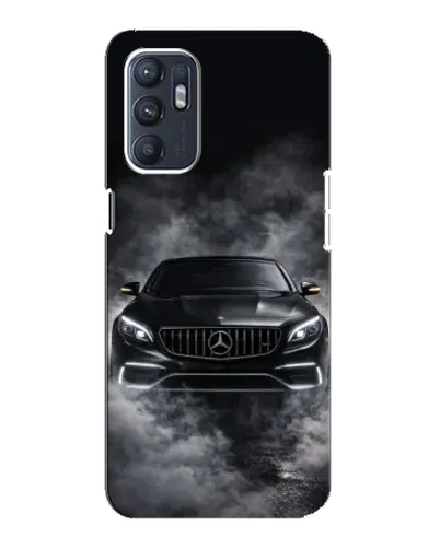 Чехол для OPPO Reno6 4G с картинкой «Mercedes в дыму»