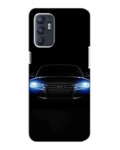 Чехол для OPPO Reno6 4G с картинкой «Audi в неоне»