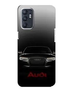 Чехол для OPPO Reno6 4G с картинкой «Audi — градиентный контур»