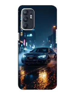 Чехол для OPPO Reno6 4G с картинкой «Ночной город и Audi»