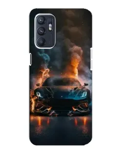 Чехол для OPPO Reno6 4G с картинкой «Lamborghini дымная эстетика»
