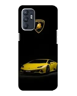 Чехол для OPPO Reno6 4G с картинкой «Lamborghini желтый акцент»
