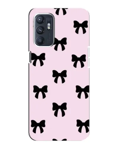 Чехол для OPPO Reno6 4G с картинкой «Черные банты Coquette» Чехол для OPPO Reno6 4G с картинкой «Черные банты Coquette»