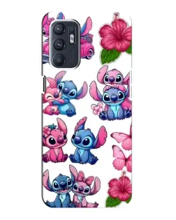 Чехол для OPPO Reno6 4G с картинкой «Стикеры Stitch и Angel» Чехол для OPPO Reno6 4G с картинкой «Стикеры Stitch и Angel»