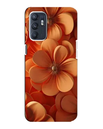 Чохол для OPPO Reno6 4G з картинкою «Помаранчева макро квітка»