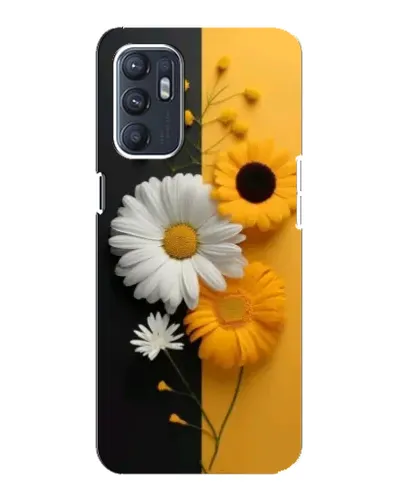 Чохол для OPPO Reno6 4G з картинкою «Соняшник та ромашка»