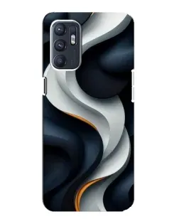 Чохол для OPPO Reno6 4G з картинкою «Об'ємні чорно-білі стрічки» Чохол для OPPO Reno6 4G з картинкою «Об'ємні чорно-білі стрічки»