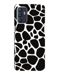 Чехол для OPPO Reno6 4G с картинкой «Черно-белый жираф»