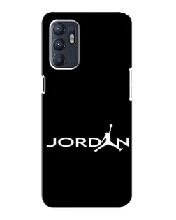 Чехол для OPPO Reno6 5G с картинкой «Jordan White Logo»
